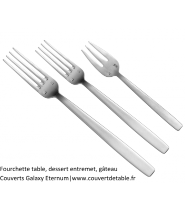 Astoria, fourchette de table, dessert entremet, fourchette gateau couverts inox 18/10 Eternum  |  www.couvertdetable.fr