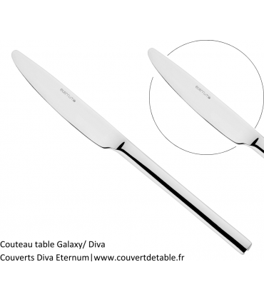 Diva, couteau table Galaxy inox  Eternum | www.couvertdetable.fr
