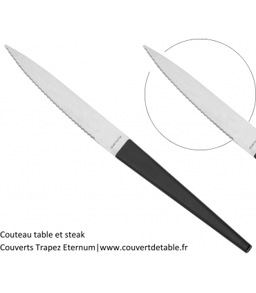 Trapez, couteau steak et pizza inox 18/0 Eternum  |  www.couvertdetable.fr