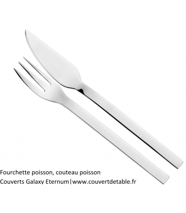 Galaxy, fourchette poisson, couteau poisson inox 18/10 Eternum | www.couvertdetable.fr