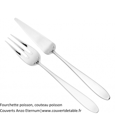Anzo, fourchette poisson, couteau poisson couvert inox 18/10 Eternum  | www.couvertdetable.fr
