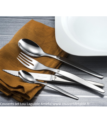 couvert jet lou laguiole 18/0 | www.couvertdetable.fr