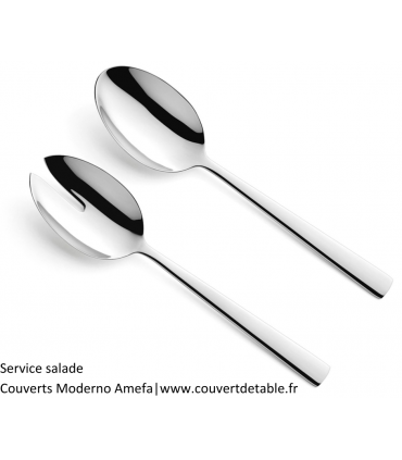 service salade, couvert Moderno inox 18/10 Amefa | www.couvertdetable.fr