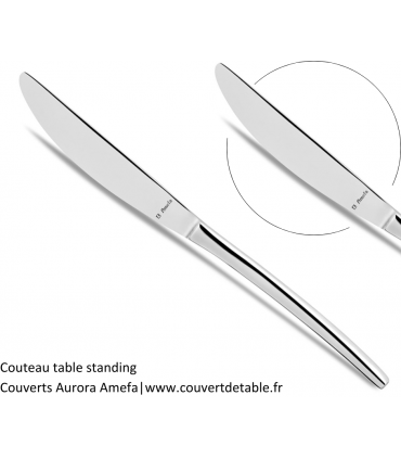 couteau table standing, couvert aurora amefa 18/10 | www.couvertdetable.fr
