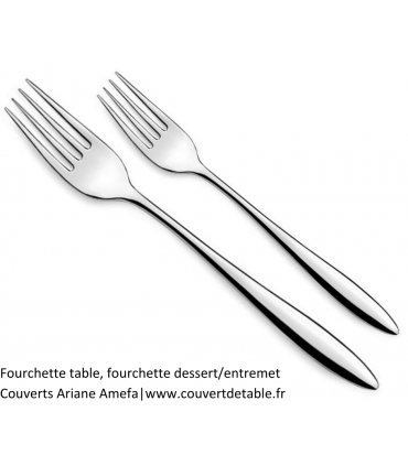 fourchette table, fourchette dessert couvert ariane 18/0 | www.couvertdetable.fr