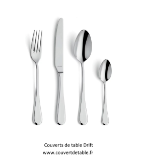 Drift, couverts inox 18/10 Amefa |  www.couvertdetable.fr