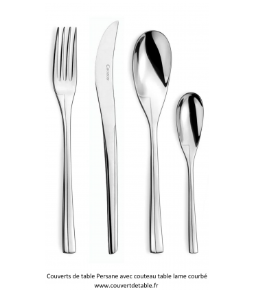 Couverts inox Persane avec couteau table 18/10 Amefa | www.couvertdetable.fr
