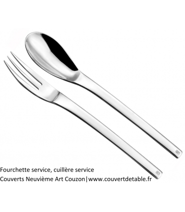 fourchette service, cuillère service, Neuvième art, couverts inox Couzon 18/10 | www.couvertdetable.fr