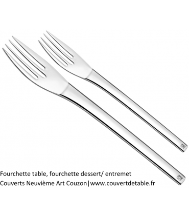 fourchette table, fourchette dessert, Neuvième art, couverts inox Couzon 18/10 | www.couvertdetable.fr