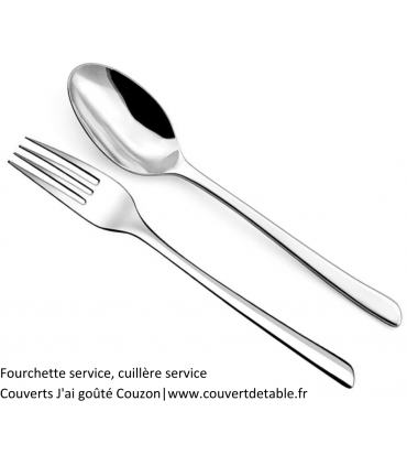 fourchette service, cuillère service J'ai goûté, couverts inox 18/10 Couzon | www.couvertdetable.fr