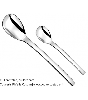 cuillère table, cuillère cafe, couverts inox pix'elle couzon 18/10 | www.couvertdetable.fr
