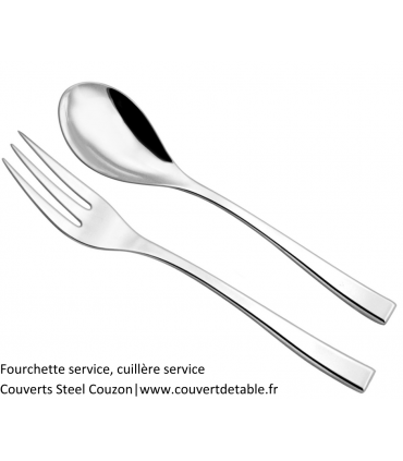 cuillère service, fourchette service couverts Steel 18/10 Couzon | www.couvertdetable.fr
