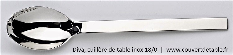 Diva, Cuillère de table; www.couvertdetable.fr