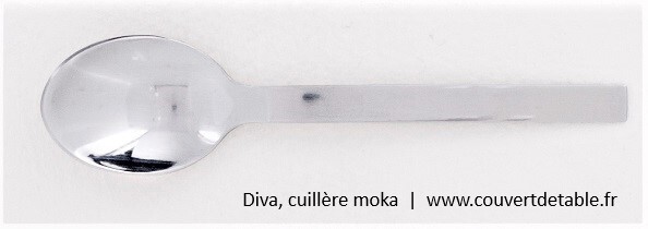 Diva, cuillère moka; www.couvertdetable.fr